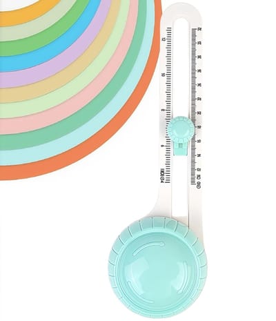 Allecto - Portable Rotary Circular Cutter - Cirkel Snijder - Veilig en gebruiksvriendelijk - Verstelbaar van 10-32cm - Ideaal voor papier en plasti...