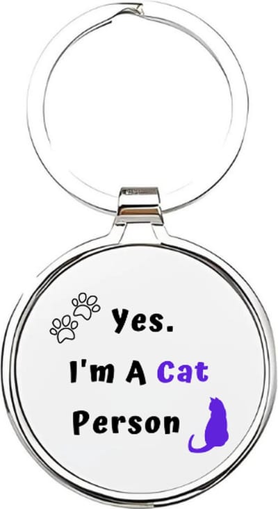 Akyol - catperson Sleutelhanger - Katten - katten liefhebbers - cat - kitten - kattenbaasje - huisdier - kater - zwarte kat - dierendag - katten sleutelhanger - dieren sleutelhanger - maine coon - boerderijdieren - kattenbaasje - 4 x 7,5 CM