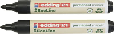 Edding EcoLine marker, afm 21, lijndikte 1,5-3 mm, zwart, 1 stuk