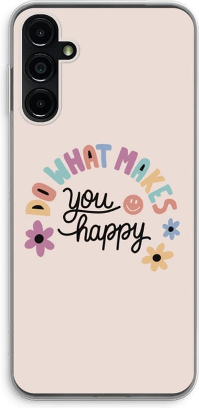 Case Company® - Hoesje geschikt voor Samsung Galaxy A14 hoesje - Happy days - Soft Cover Telefoonhoesje - Bescherming aan alle Kanten en Schermrand