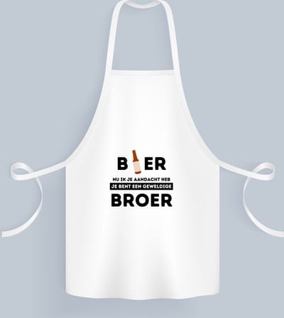 Akyol - bier, nu ik je aandacht heb je bent een geweldige broer Keukenschort - Broer - de beste broer - verjaardagscadeau - verjaardag - cadeau - cadeautje voor broer - broer artikelen - kado - geschenk - gift - 82 bij 71 cm
