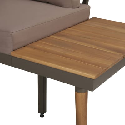vidaXL - 4-delige - Loungeset - met - kussens - massief - acaciahout - bruin