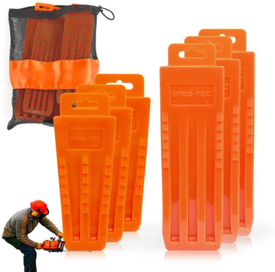 Boomkappen Wiggen - Snoei Apparatuur - Veilig Bomen Vellen - Met Spikes - 14 cm en 20 cm - Oranje