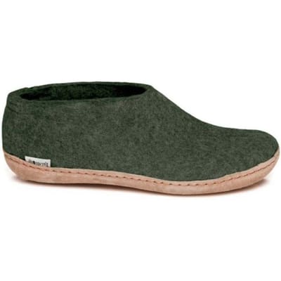 Glerups Schoen met leren zool-Groen-43