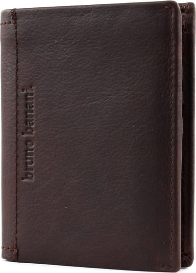 bruno banani Leren Portemonnee Arizona Wallet High with Flap Brown Bruine