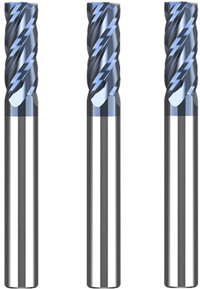 3 Stukken Hardmetaal Frees 6mm voor CNC Bewerking - Zwart AlTiN Gecoat
