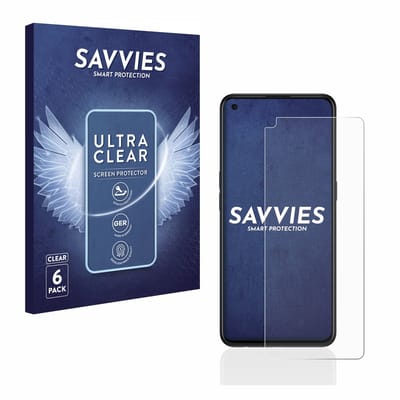 Savvies - Screenprotector voor Oppo Find X3 Lite - Folie Beschermfolie transparant 6 Stuks
