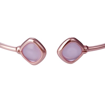 Orphelia ZA-7405 - Armband Bangle - Zilver 925 Rosé - Pink Milky Glass - 58 mm