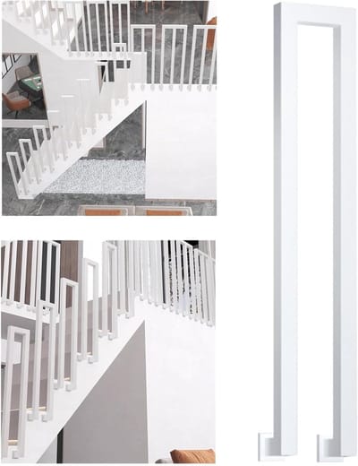 Trapleuning Buiten - Stevige Leuning - Veilig Traplopen - Antiroest Coating - 100cm - Wit