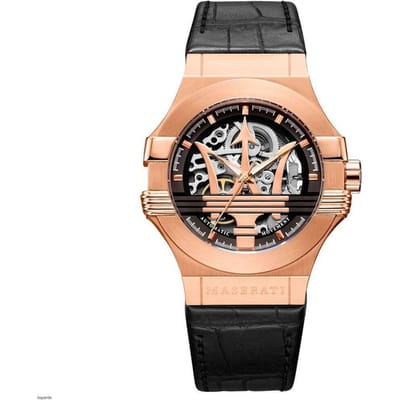 Maserati R8821108002 Potenza Automatic Zwart/Skelet Wijzerplaat Herenhorloge