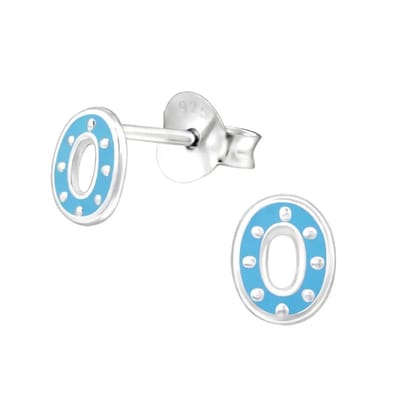Aramat Jewels | Oorbellen | Zilveren oorbellen ovaal - blauw emaille | | | |5mm | Zilver | Kinderen, Volwassenen | Verkleurd niet