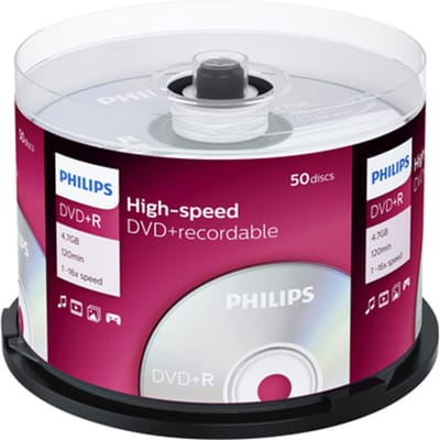 Philips DR4S6B50F - DVD+R - 4,7GB - Speed 16x - Spindle - 50 stuks