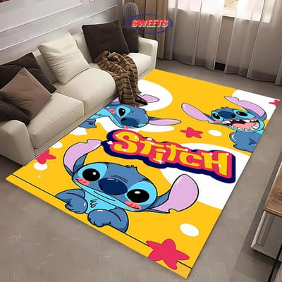 NR.3 Disney Lilo & Stitch Thema Tapijt! Slaapkamer Woonkamer Bedmat, Antislip Exquise Huisdecoratie, Duurzaam Machinewasbaar Kleed 80*120cm
