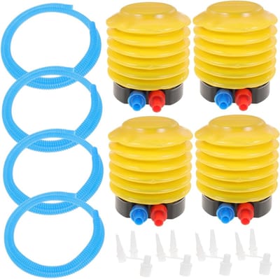 4-delige Voetpomp Set, Draagbare Inflatable Bootpomp en Ballonpomp, Ideaal voor Luchtbedden en Sportballen