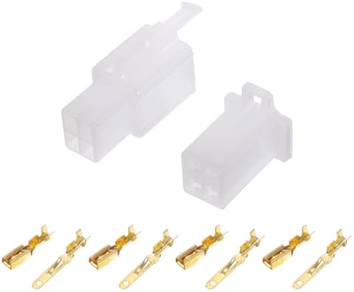 Allecto - 4 Pin Connector - Waterdicht - Eenvoudig te installeren - Wit - Kabel Terminal Behuizing - Geschikt voor auto en motorfiets - 2.8 Series