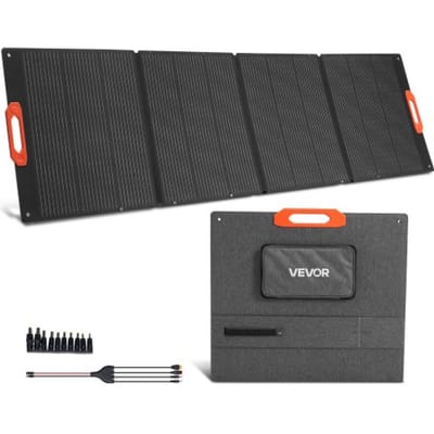 VEVOR Monokristallijne zonnepanelen 300W opvouwbaar, ETFE zonnepaneellader met MC4-uitgang en 10-in-1 DC-adapters, IP67 waterdicht, balkon-powerstation voor kamperen en wandelen