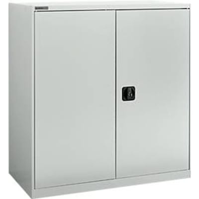Draaideurkast Schäfer Shop Select MS-i 12409, plaatstaal, B 950 x D 400 x H 1215 mm, 3 OH, lichtgrijs, tot 150 kg