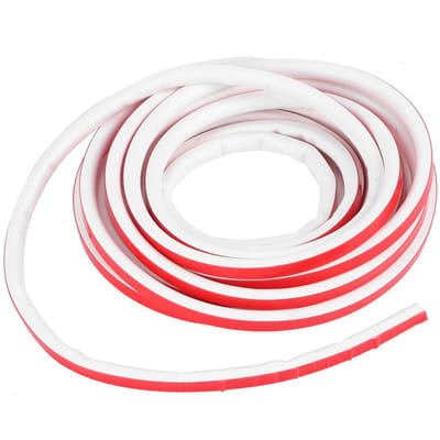 9x8MM 6M Bande d'étanchéité de porte antivol en silicone en forme de D Bande de fenêtre Fournitures ménagères white