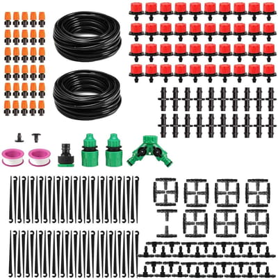 Irrigatiesysteem Set - Druppelslang Kit - Planten Water Geven - Waterbesparende Technologie - 40 Meter Slang - Zwart