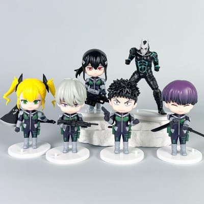 6 Pièces Kaiju Non. 8 Figurines d'Anime Hibino Figurines d'Action Modèles Jouets Cadeaux pour Enfants gray