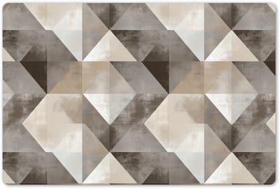 Placemats 45x30 cm - Placemat kunststof - 1 stuk - Geometrisch - Motief - Aardetinten - Borden onderleggers - Decoratie voor op tafel - Keuken tafeldecoratie accessoires - Vinyl onderlegger - Tafelversiering