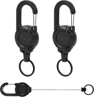 Ynkkvre - Intrekbare sleutelhanger - Uittrekbare Sleutelhanger - Intrekbaar koord - Sleutelring - Sleutelkoord - 70 cm Uitschuifbare Kabel - 1200 gram Draagkracht - 100.000 cycli Garantie - Roestvrij Stalen Constructie