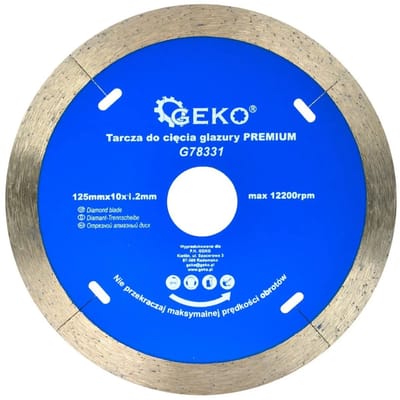 GEKO Diamantschijf - Micro Gesegmenteerd - Voor Porselein en Keramiek - 125 mm