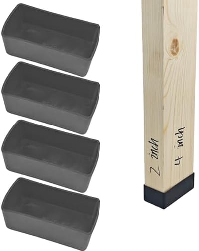 Houten paaleindkappen 2x4 - Set van 4 waterdichte en anti-wrijving paaldoppen