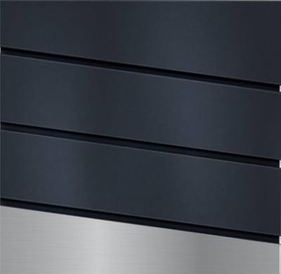 BR6B Brievenbus antraciet met rvs 37x35.5x8.5cm