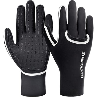 Rockbros full waterproof cycling gloves size: S/M - black