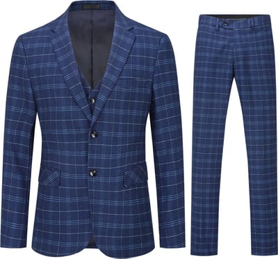 ALLTHEMEN Heren 3-Piece Suit - Heren pakjas voor zaken en bruiloften - M
