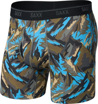SAXX Heren Boxershort Quest Quick-Dry Mesh - Boxer met BallPark Pouch® - Onderbroek Sneldrogend & lichtgewicht - Donkergrijs - M