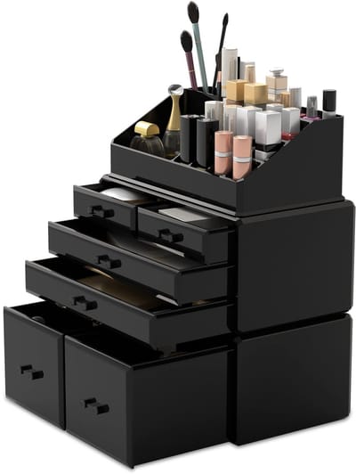 Unyqoos ® Stijlvolle Make-up Organizer met 6 Schotten en Verschillende Formaten voor Slaap- en Badkamer