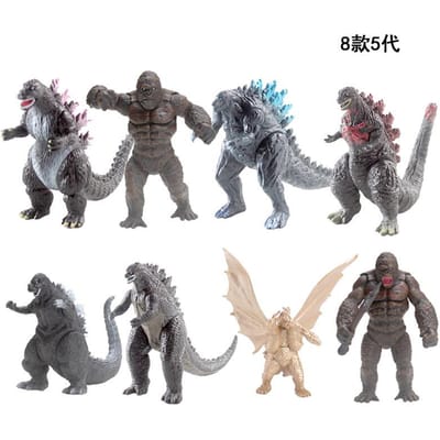 8 stuks Godzilla Vs Kong Model Anime Figuur Mechagodzilla Dinosaurier Actiefiguur Verzamelmodel Poppen Speelgoed Kinderen Verjaardagscadeaus 9CM