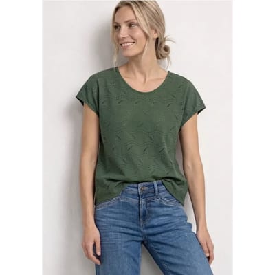 Shirt met gestructureerde mix