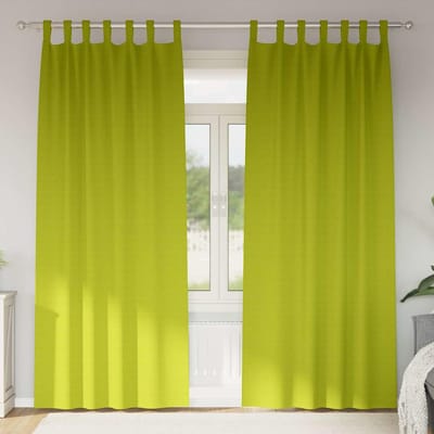 vidaXL Zwart-out Gordijnen met Ringen 2 st Groen 225 x 140 cm