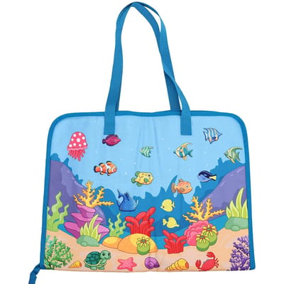 A3 Kunsttas Schilderen Opbergorganizer Oceaanpatroon 14,4x18,9 Inch voor Kinderen Tieners