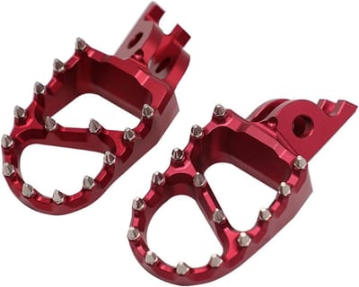 Motorfiets Voetsteunen - CNC Pedalen - Offroad Rijden - Sterk Aluminium - 300 Gram - Zwart