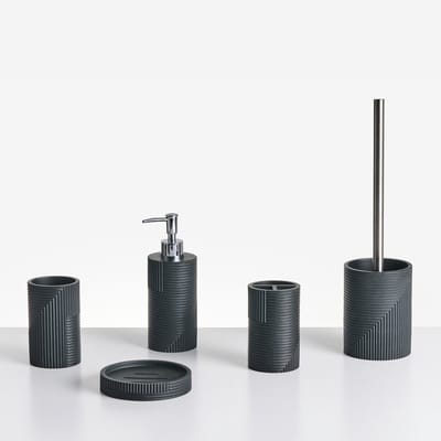 SEPAHUA - Badkameraccessoireset - Zwart - Polyresin
