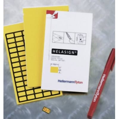 HellermannTyton 598-92127 TAG121FB-270-YE Kabeletiket Helasign 20 x 8 mm Kleur van het label: Geel Aantal etiketten: 600