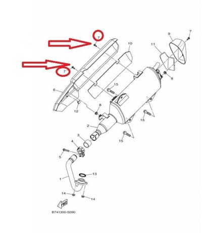 Vis BTR M6 P100 L16mm pour scooter Yamaha 125 Tricity 90111-06807 Neuf