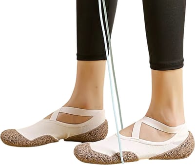 Yoga Schoenen Dames – All-Knit Pilates & Sport Schoenen, Huidvriendelijk en Ademend - Beige En Bruin - Maat 38