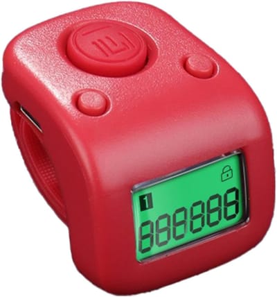 Tally Clicker - Digitale teller - Evenementen tellen - Glow in the dark - 8 centimeter breed - Rood