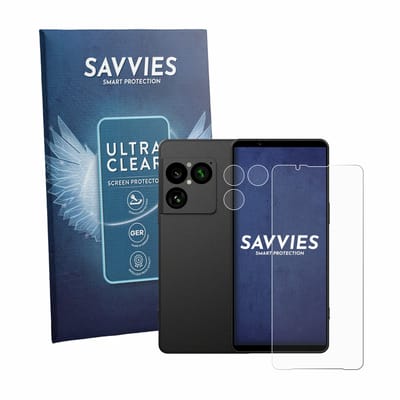 Savvies - Screenprotector voor Sony Xperia 1 VIII (Voor+Camera) - Folie Beschermfolie transparant 18 Stuks