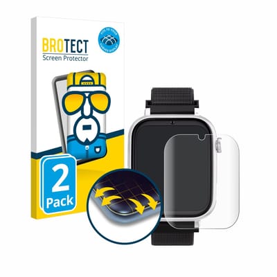 BROTECT - Screenprotector voor SaveFamily SaveWatch Plus - Folie Beschermfolie transparant volledig dekking - 2 Stuks