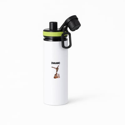 Hacebo® - Acrobatiek met eigen naam waterfles met draaidop groen - Sport - Turnster - Acro - water fles - 850ML