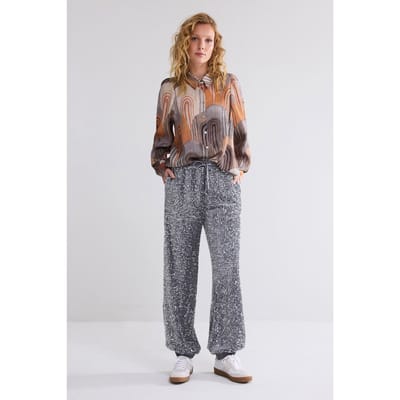 Summum Woman Blouse Take A Bow Multicolour Size: 38 | Blouses Outlet | Dames | Grijs