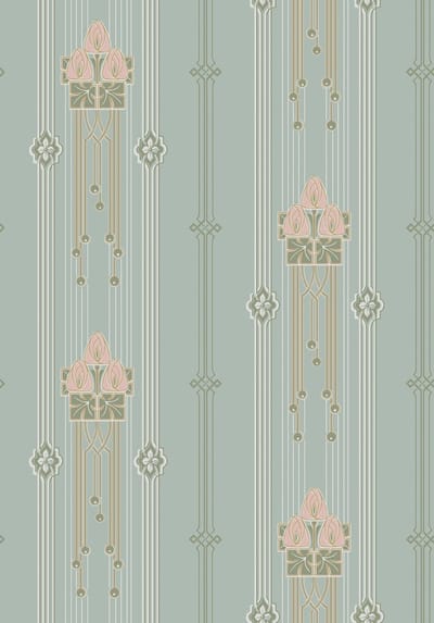 Boråstapeter Vliesbehang 4170 - Alla Tiders Hus - Bloemen Blauw - 53cm x 10.05m