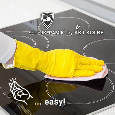 Keramische Kookplaat 60 cm - 4 Zones - Dubbele & Roosterzone - 6.6 kW - RVS Frame