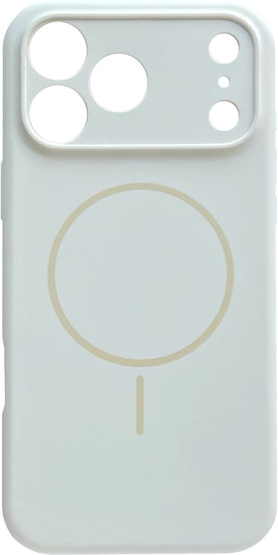 Casemania Hoesje Geschikt voor Apple iPhone 17 Pro Max - Ivory Wit - Zachte Liquid Siliconen Magnetisch Back Cover Case - Geschikt voor MagSafe - Telefoonhoesje met Camera Bescherming